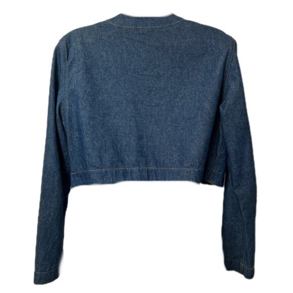 Vntg Y2K Lizwear Petite Liza Claiborne Denim Cropped Jacket - Picture 3 of 9